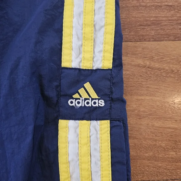 Vintage 90s Y2K Adidas Nylon Windbreaker Track Pants Joggers Zip Ankle Mens XL - Picture 3 of 12